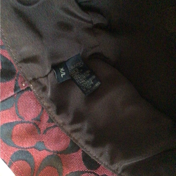 Coach Red and Black Patterned Bucket Authentic Hat - Picture 6 of 6